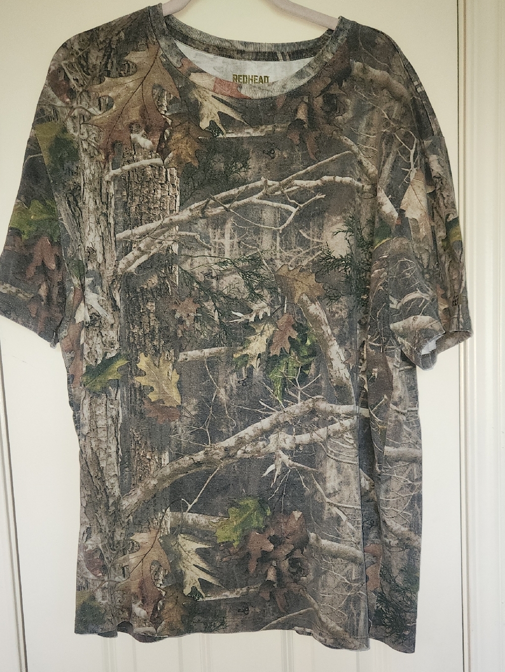 RedHead Men's Woodland Camo Short Sleeve Tee - Green/Brown/Gray